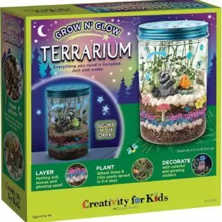 Explore the Creative Learning Terrarium Kit for kids aged 6-8, offering a fun and educational science activity with colorful exploration opportunities.