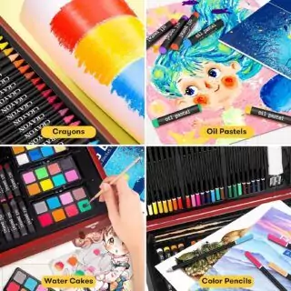 Explore the Deluxe Ibayam 150 Pack, perfect for classroom art activities. Includes essential drawing and painting supplies for kids’ creative projects.