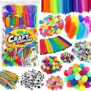 Kids' Educational Arts & Crafts Supplies Kit with Classroom Materials for Creative Learning and Fun Activities, Encouraging Artistic Expression