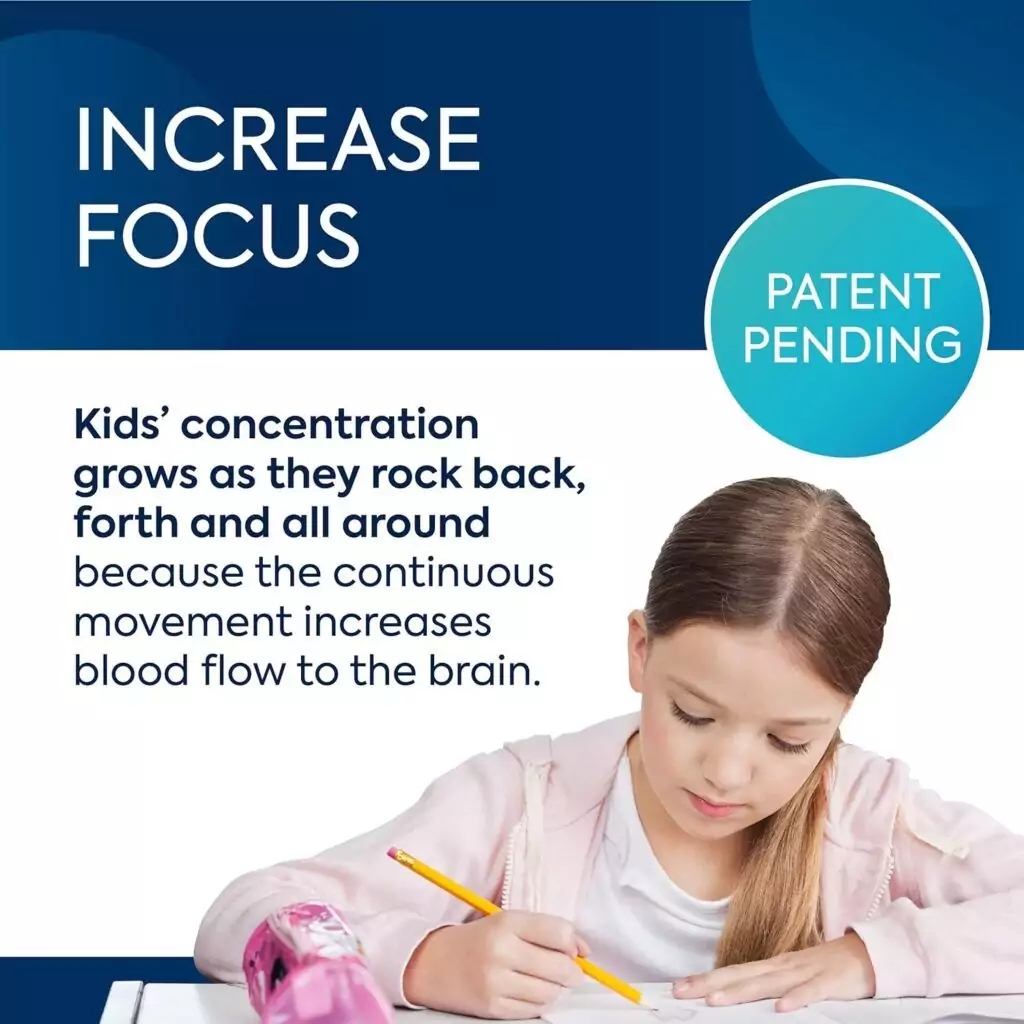 Enhance focus and productivity with the Engaged Learning Wobble Seat by Bouncyband, designed to improve posture and provide active seating for students.