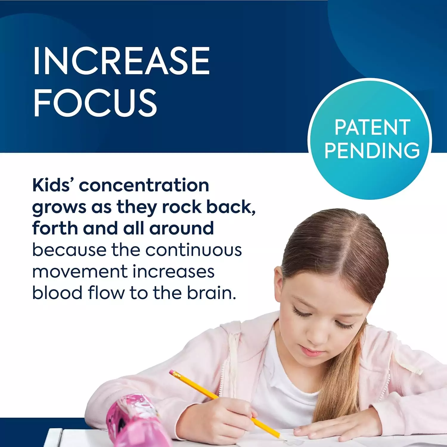 Enhance focus and productivity with the Engaged Learning Wobble Seat by Bouncyband, designed to improve posture and provide active seating for students.