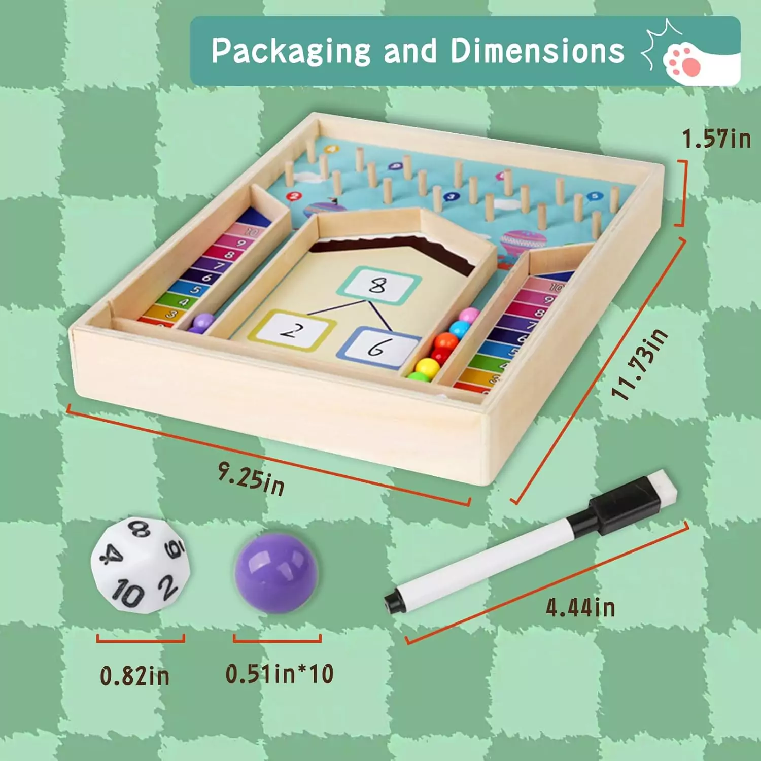 Montessori-inspired math addition game featuring counting and decomposition manipulatives; an ideal learning tool for enhancing math skills.