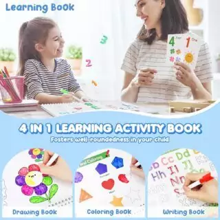 Toddler Busy Book: 36 Engaging Themes for Fine Motor Skills and Coloring Activities, Perfect for Preschool Learning and Development.