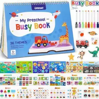 Toddler Busy Book with 36 Themes Enhances Fine Motor Skills through Coloring Activities, Offering Engaging Preschool Fun