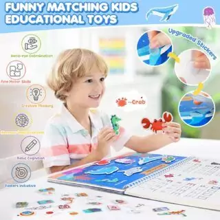 Toddler Busy Book with 36 Themes for Preschoolers: Enhance Fine Motor Skills through Engaging Activities and Creative Play, including Coloring Fun.