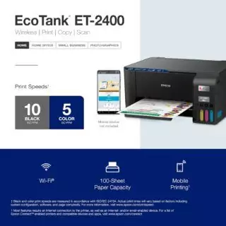 Epson Ecotank ET-2400 Wireless All-In-One Supertank Printer with Scan and Copy features, perfect for educators seeking efficient printing solutions.
