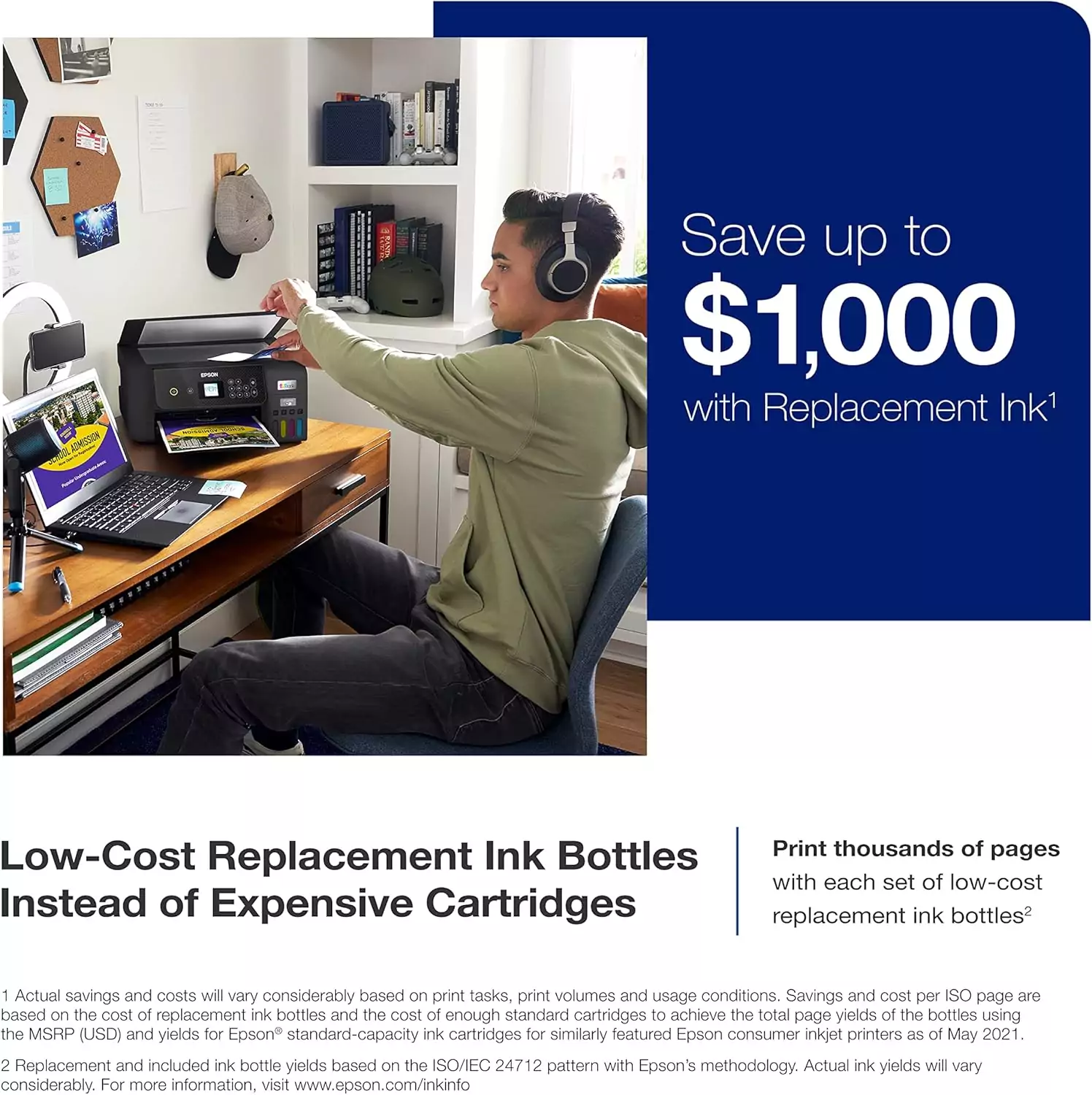 Epson EcoTank ET-2800 Wireless All-in-One Supertank Printer: Efficient Printing Solution for Educators with Scanning and Copying Features