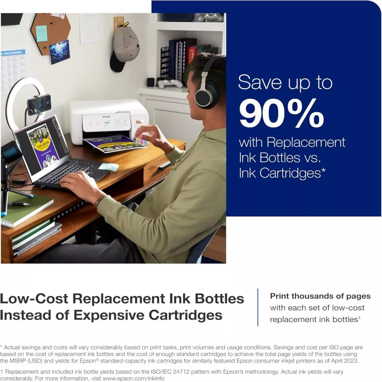 Epson Ecotank ET-2800: A versatile wireless color printer with refillable ink tanks. Ideal for scanning, copying, and classroom setups for educators.