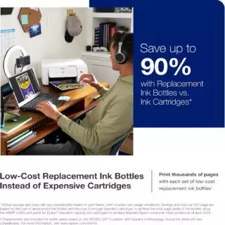 Epson Ecotank ET-2800: A versatile wireless color printer with refillable ink tanks. Ideal for scanning, copying, and classroom setups for educators.