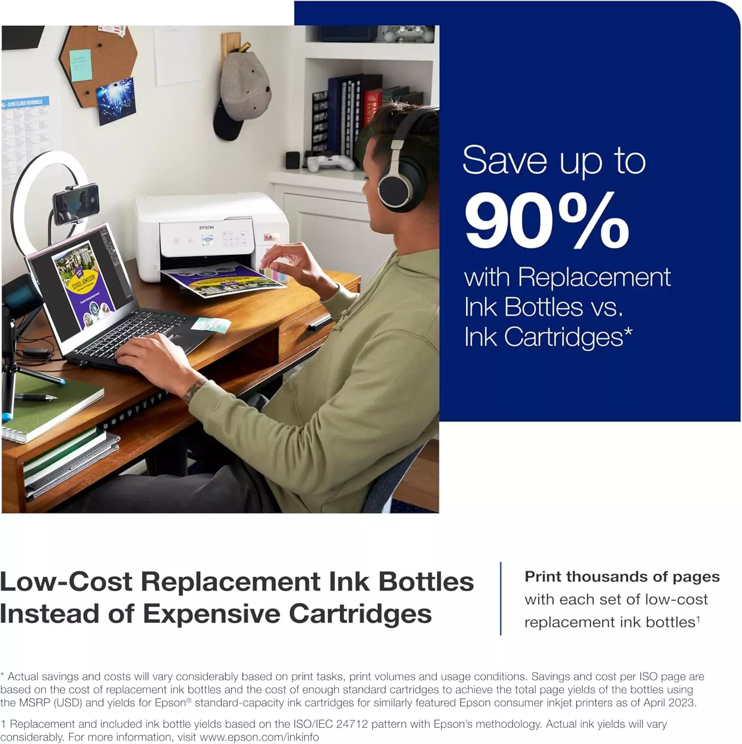 Epson Ecotank ET-2800: A versatile wireless color printer with refillable ink tanks. Ideal for scanning, copying, and classroom setups for educators.