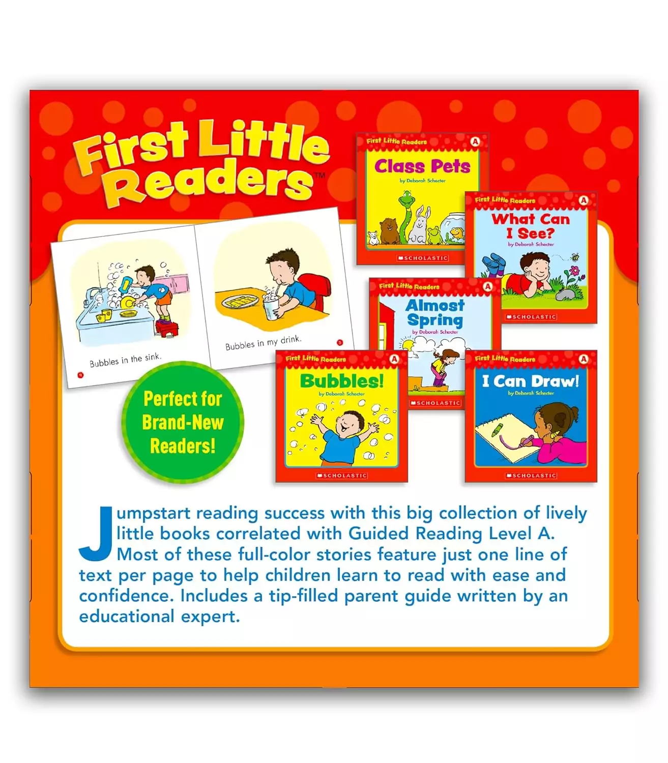 First Little Readers Parent Pack Level A offers 25 engaging books designed to enhance early reading skills and guide children to reading success.