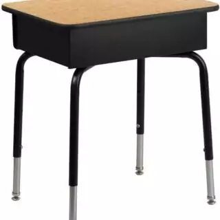 Adjustable Flash Furniture Billie Student Desk with Metal Open Front, 24x18 Inch, Ideal for Classroom Use, Enhancing Learning Environment