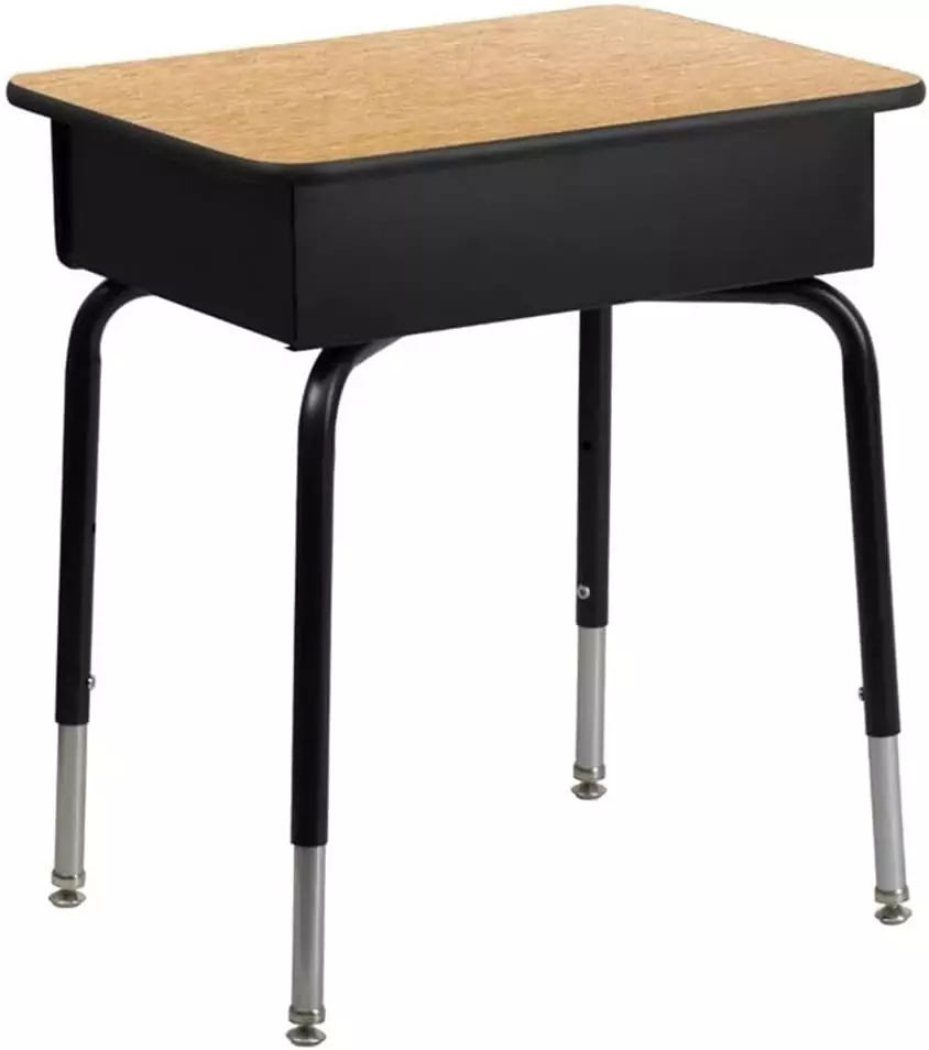 Adjustable Flash Furniture Billie Student Desk with Metal Open Front, 24x18 Inch, Ideal for Classroom Use, Enhancing Learning Environment