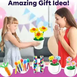 Funzbo Arts and Crafts Kits enhance homeschooling with creative learning tools. Includes pipe cleaners and stickers for unique craft experiences.