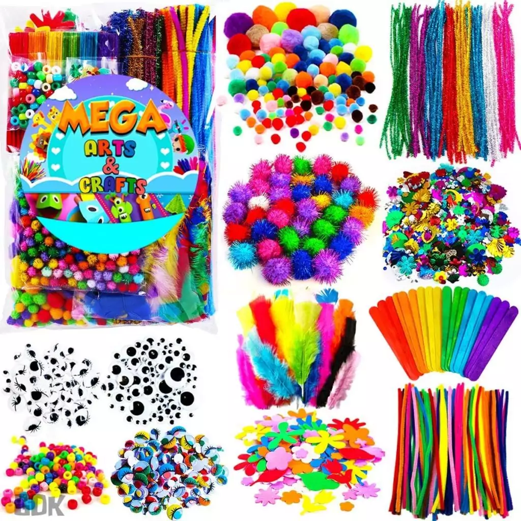 Engage young learners with the Goodyking 1170-piece Classroom Craft Supplies Kit, designed for educators to inspire creativity and support arts education.