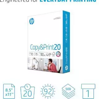 HP Copy Print Quality Paper 20lb offers exceptional performance for everyday printing needs, delivering vibrant colors and sharp text for professional results.