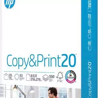 HP 20lb Copy Printing Paper - Ideal for everyday printing tasks with reliable performance and high-quality output for all office documents and copies.