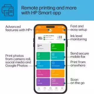 HP OfficeJet 8015e Wireless Color All-in-One Printer for Educators, offering 3 months of Instant Ink, ideal for efficient classroom use.