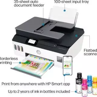 HP Smart Tank Plus 651 Wireless Printer: Efficient All-in-One Solution with 2-Year Ink Supply, Perfect for Educators and Schools. Easy Setup Guide Included.