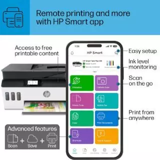 Efficient HP Smart Tank Plus 651 Wireless Printer with 2-Year Ink Supply: Perfect for Educators and Schools. Simple Setup Guide Included.