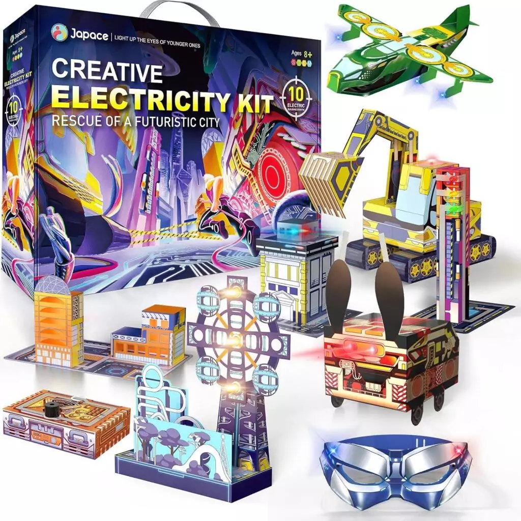 Japace Creative Learning Science Kits: Discover 10 Engaging STEM Projects with Paper Circuits for Ages 8-14. Hands-on activities for young explorers.