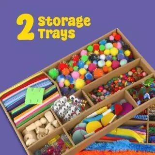 Kid Made Modern DIY Craft Kit: 1000-piece homeschool art supplies for creative learning. Engage in colorful activities and boost imagination skills.