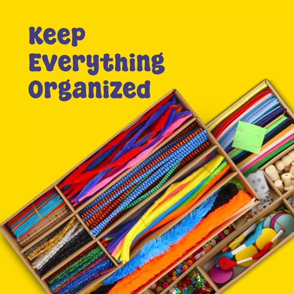 Ideal for homeschool art, the Kid Made Modern DIY Craft Kit offers 1000 colorful pieces fostering creative learning and endless fun for children.