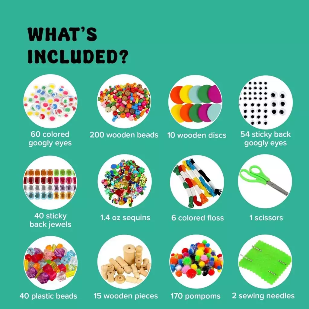 Engage your child's creativity with the Kid Made Modern DIY Craft Kit. Over 1,000 pieces for homeschool art supplies, fostering a colorful learning space.