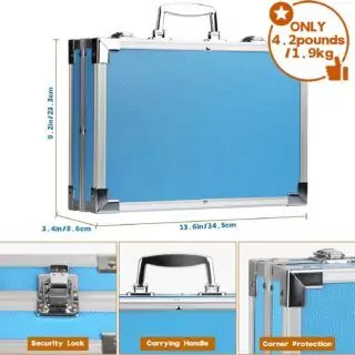 Deluxe 144-piece kids art set in a portable aluminum case, perfect for educators and classroom creative sessions, fosters artistic expression.