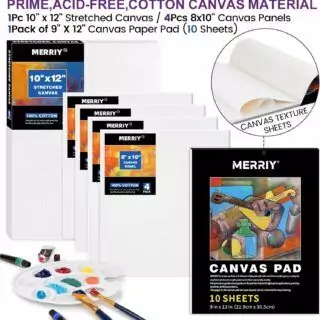 Acrylic Paint Set for Kids: Includes 12 vibrant colors, canvas, and easel. Perfect for sparking creativity in young artists during art sessions.