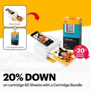 Kodak Dock Plus 4x6 photo printer instantly prints memories, ideal for educators capturing learning moments. Includes 90-photo sheet bundle.
