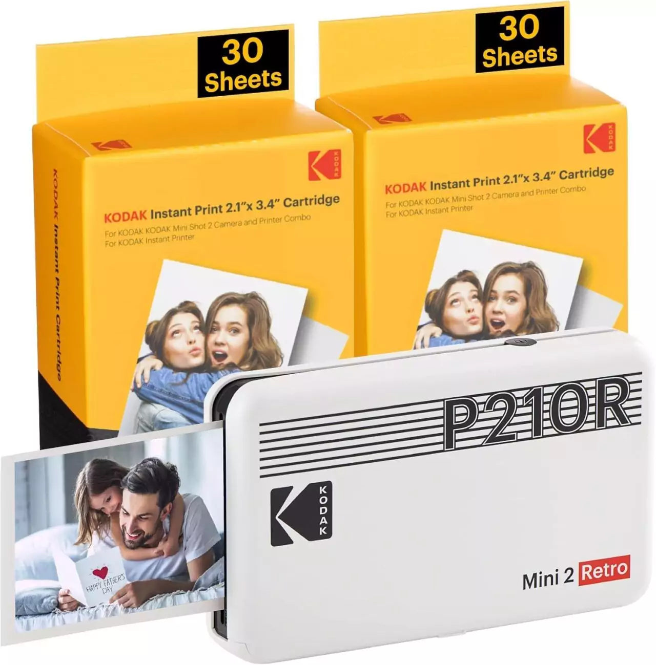 Kodak Mini 2 Retro Portable Photo Printer, ideal for class projects, offers 68 sheets printing. Perfect for creative and educational needs.