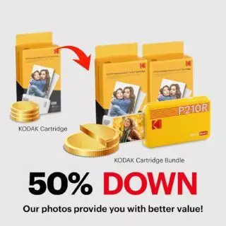 Kodak Mini 2 Retro Portable Photo Printer comes with 68 sheets, perfect for class projects and easy high-quality photo printing on the go.