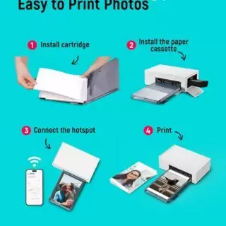 Liene Photo Printer 4x6 offers portable, vibrant color prints with 100 sheets and 3 cartridges, perfect for educators and classroom use.