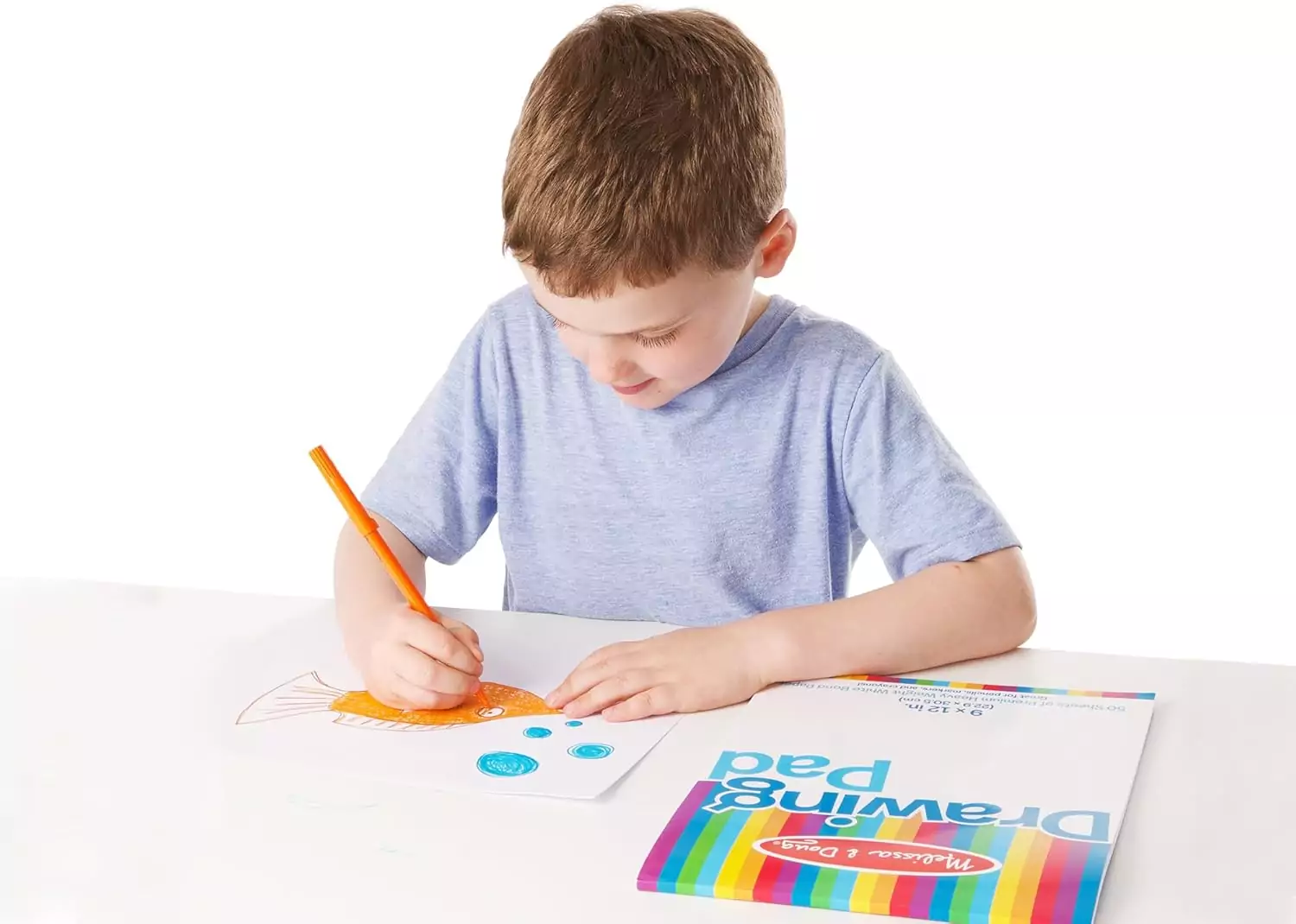 Melissa Doug Drawing Paper Pad features a 9x12 size with 50 sheets per pad, available in a 3-pack. Perfect for kids