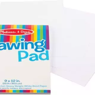 Melissa Doug FSC Certified 9x12 Drawing Paper Pad, 50 Sheets, 3-Pack – Ideal for Artists Seeking Quality and Sustainability for Creative Projects