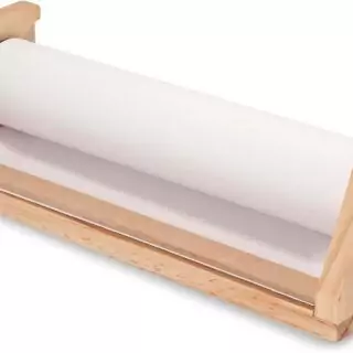 Melissa Doug Paper Roll Dispenser 12x75 is ideal for enhancing creativity in kids' art classrooms, offering a continuous white bond paper for artistic projects.