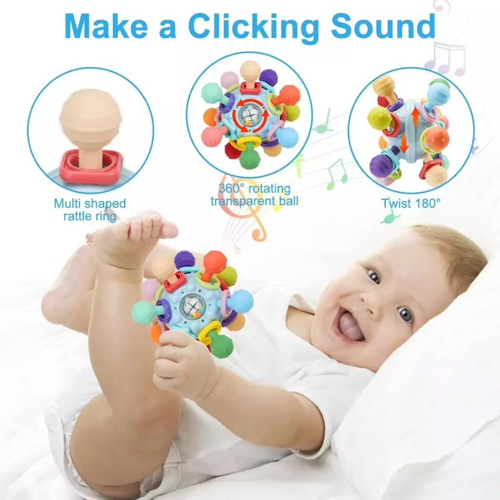 Montessori-inspired sensory teething toys for infants provide a safe and engaging learning experience, promoting early development and sensory exploration.