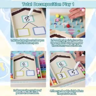 Educational Montessori Math Game for Kids: Enhance Counting and Decomposition Skills with this Engaging Addition Learning Toy Activity.