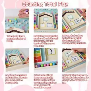 Montessori Math Addition Game enhances learning through engaging counting and decomposition using educational manipulatives for young learners.