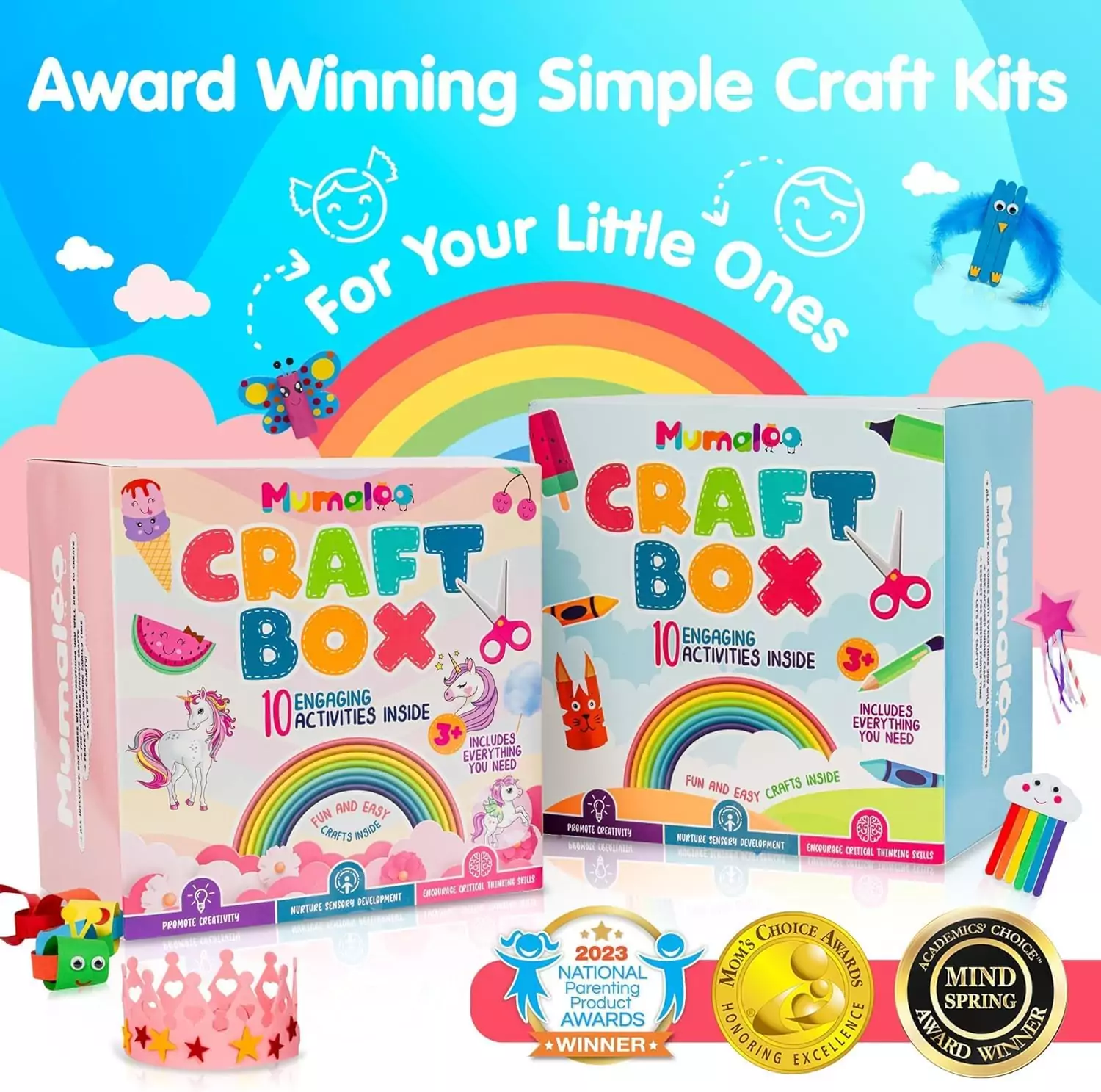 Explore the Mumaloo Craft Box for kids aged 4-8, perfect for homeschooling. Enjoy educational, no-mess arts and crafts fun.