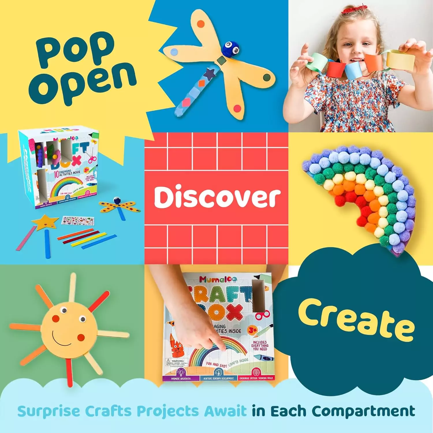 Explore the Mumaloo Craft Box for kids aged 4-8, perfect for educational homeschooling with mess-free arts and crafts that inspire creativity and fun.