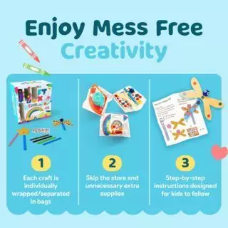 Mumaloo Craft Box: Engaging, no-mess arts and crafts for kids aged 4-8. Perfect for homeschool creative activities and educational fun.