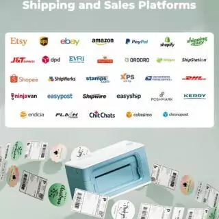 Munbyn 4x6 Wireless Bluetooth 300dpi Thermal Shipping Label Printer, ideal for educators and small businesses in classroom and office setups.