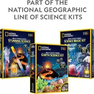 Explore exciting science with the National Geographic Kids Chemistry Kit, featuring 45 engaging classroom experiments and fun educational activities.