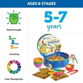 Enhance fine motor skills for children aged 4+ with the Noodle Knockout 67-piece game, designed to boost development through engaging activities.