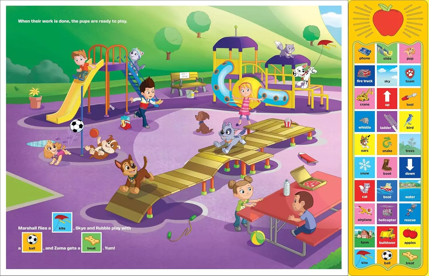 Paw Patrol First Words Interactive Sound Book: Enhance early learning education with fun, colorful buttons, perfect for young readers.