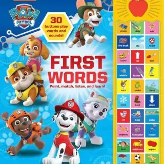 Engage young learners with the Paw Patrol Interactive Sound Book featuring 30 buttons for early education and first words development.