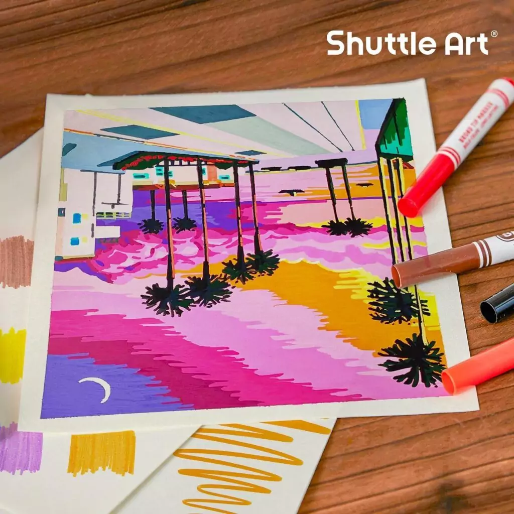 Shuttle Art 304 Pack Washable Markers for Kids, 38 Colorful Broad Line Conical Tips, Ideal for Creative Learning and Children’s Art Projects