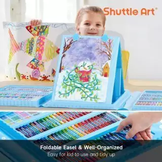 Shuttle Art 335 Piece Kids Creative Set: Enhance Homeschool Learning with Craft Supplies for Engaging Art Activities and Educational Fun.